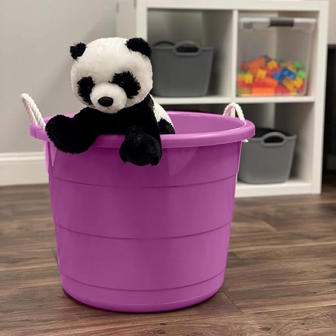 HOMZ 2-Pack Utility Tub, Large Plastic Storage Bucket - Image 9