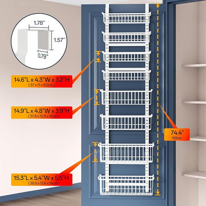 Over The Door Pantry Organizer, 8-Tier Over The Door Organizer - Image 3