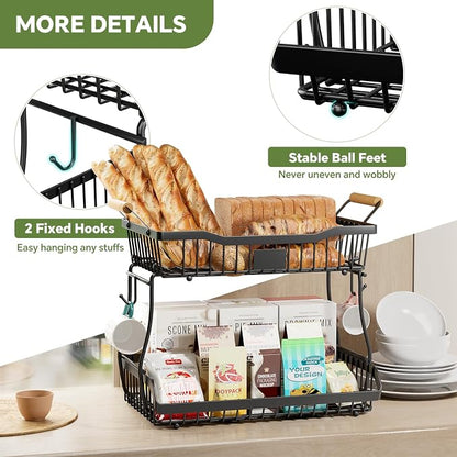 Simple Trending Fruit Basket 2-Tier Detachable, - Image 5