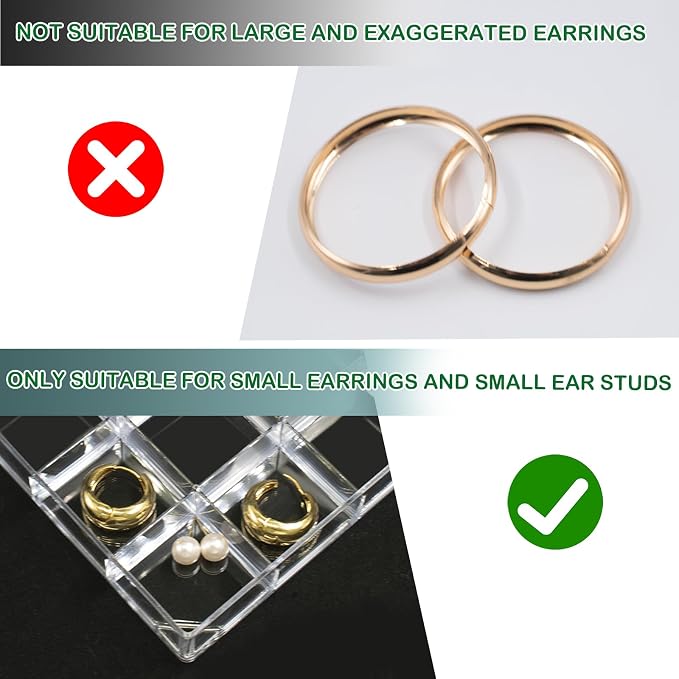 4 PCS Stackable 16 Grids Jewelry Organizer Tray, Accessories - Image 3
