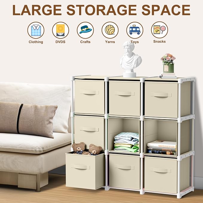 Briwooody 9 Cube Storage Organizer Bins - Image 6