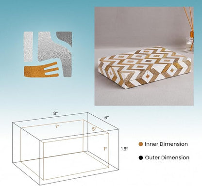 Handicrafts Home White Decorative Storage Box - Image 3