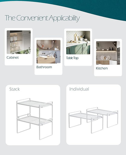 Shantton Cabinet Shelf Organizer, Pantry Shelf Rack - Image 4