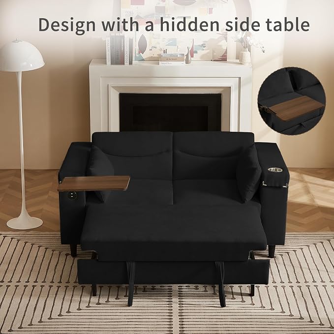 hansones 66" Multi-Functional Pull-Out Sofa Bed - Image 3