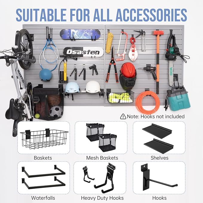 Slatwall Panels Garage Slat Wall Storage Systems 4'x 8', Slat Wall Paneling - Image 7