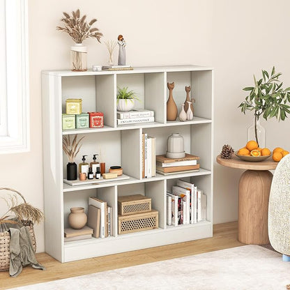 Giantex 8 Cube Bookcase, 4-Tier Freestanding Bookshelf w/ 8 Open Compartments by Giantex