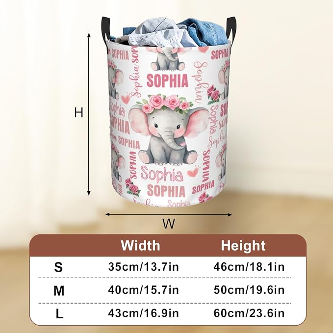 Custom Name Laundry Hamper, Personalized Laundry Baskets - Image 3