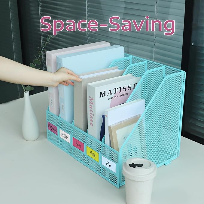 Desk Organizers, Metal Magazine File Holder - Image 6