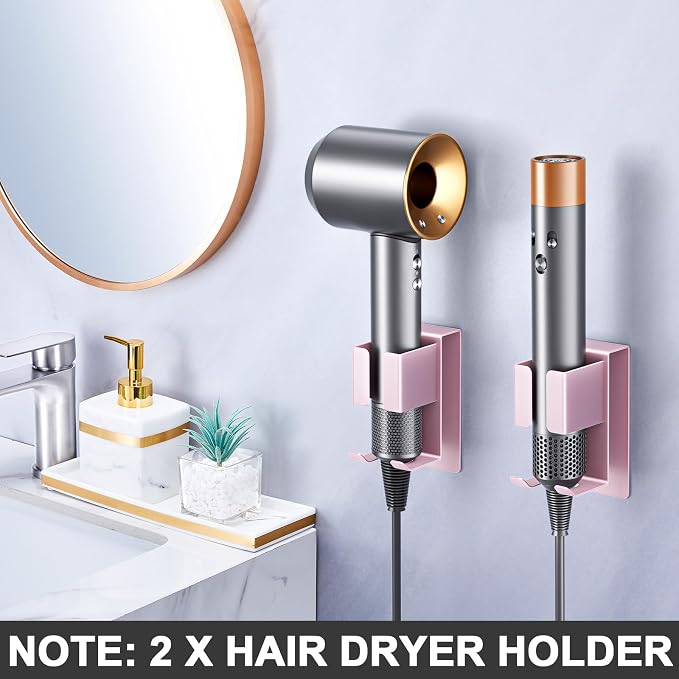Hair Straightener Holder Wall Mounted Blow Dryer Holder, Blow Dryer and Curling - Image 3