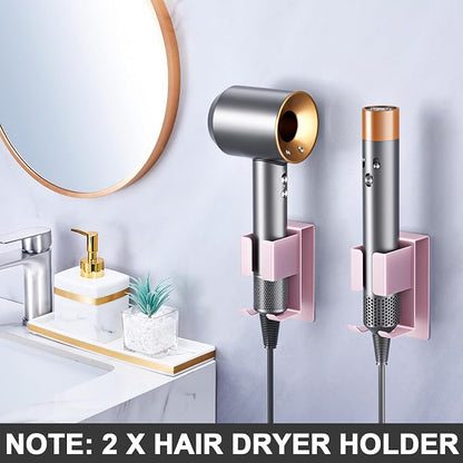 Hair Straightener Holder Wall Mounted Blow Dryer Holder, Blow Dryer and Curling - Image 3