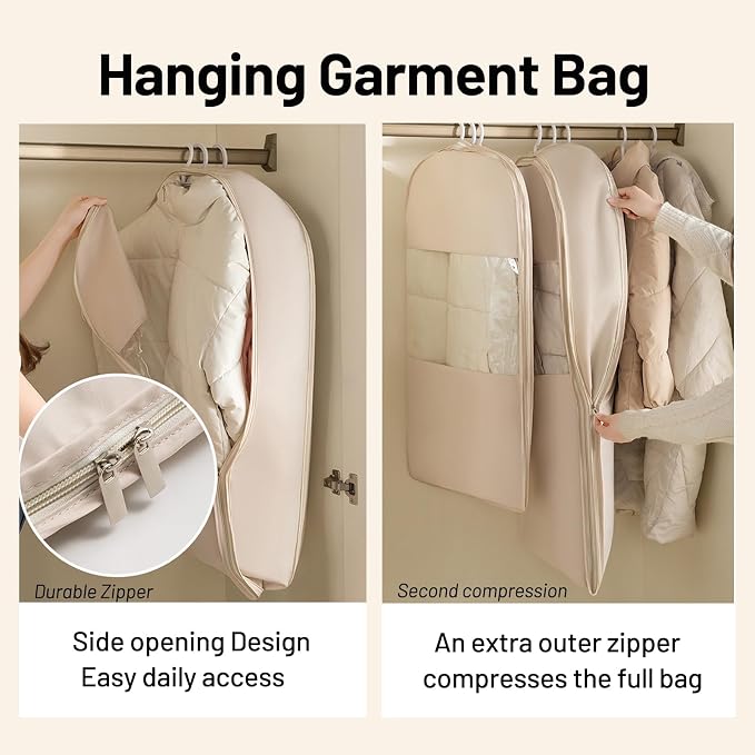 Space Saving Hanging Compression Garment Bag - Image 4