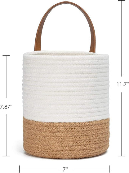Goodpick 2 Pack Jute Rope Wall Hanging Storage Baskets - Image 5