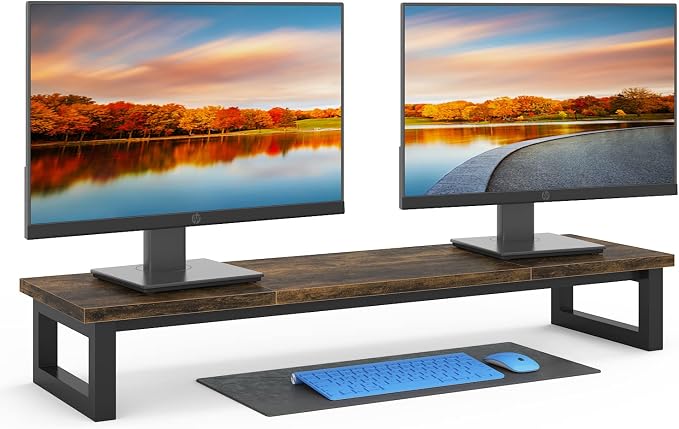 YAOHUOO Dual Monitor Stand Riser, 39Inch Large Monitor Stands by YAOHUOO