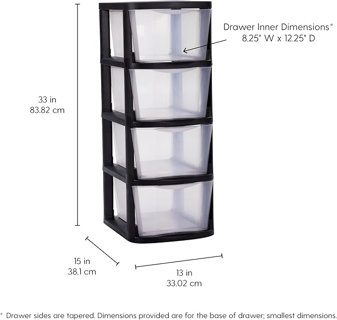 Plastic 4-Drawer Storage Tower, . Toys, Art Supplies and Home Organization - Image 3