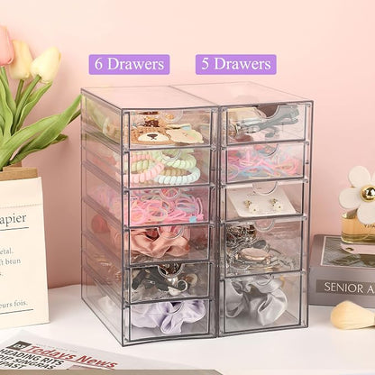 Hipiwe Plastic Drawer Organizer Clear Desktop Drawers Box - Image 6