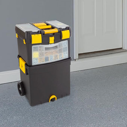 Rolling Tool Box with Wheels, Foldable Comfort Handle, and Removable Top – - Image 7