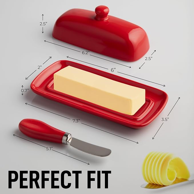 Zulay Kitchen Butter Dish With Lid - Image 3