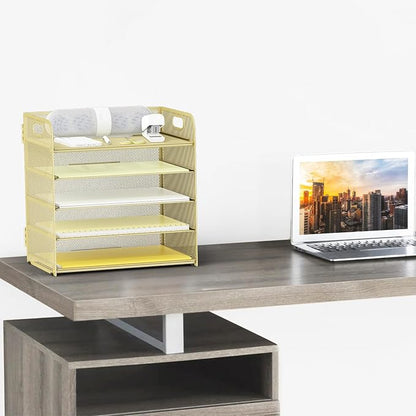 Sinboun Letter Tray Paper Organizer 5-Tier Desk Organizer File Organizer Paper - Image 3
