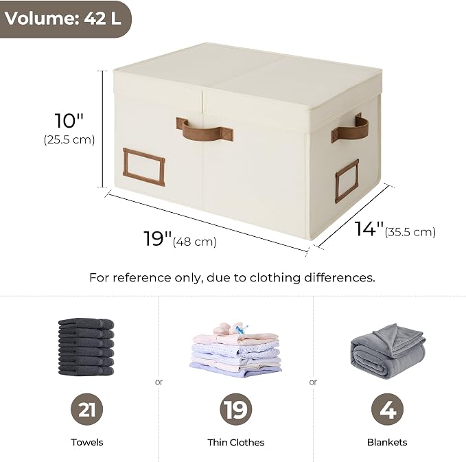 StorageWorks Large Clothes Storage Bins, Fabric Boxes - Image 2