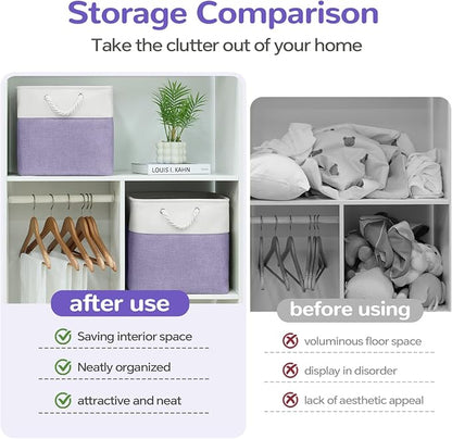 12x12 Inch Foldable Fabric Cube Storage Bins - Image 8