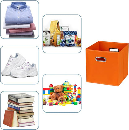 Fabric Cubby Storage Bins, Cube Organizer Bin Foldable Storage Boxes - Image 3