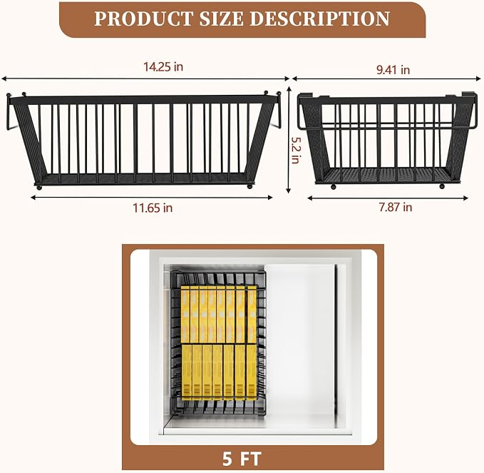 Freezer Organizer Bins ，Enhanced Leak-Proof Bottom，4 Pack Stackable Deep - Image 3