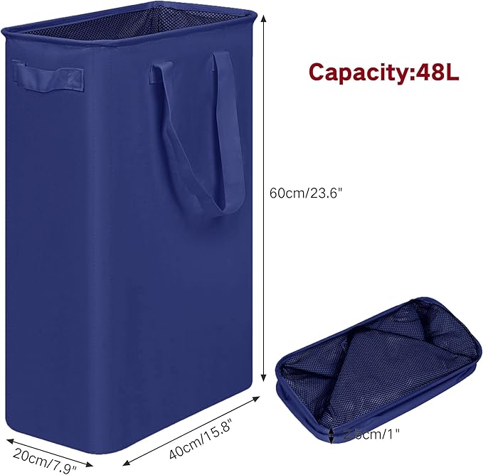 efluky Slim Laundry Basket, Narrow Laundry Hamper - Image 2