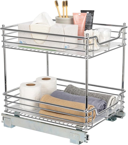 Household Essentials Glidez Chrome-Plated Steel Pull-Out/Slide-Out Storage by HouseholdEssentials