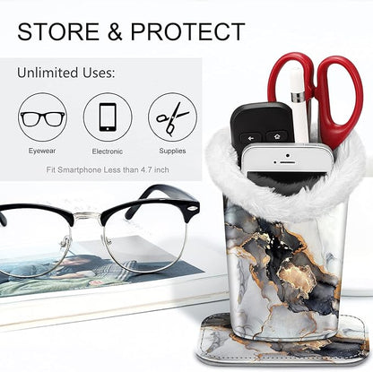 Fintie Plush Lined Eyeglasses Holder, Glasses Stand Case, Anti-scratch Glasses - Image 5