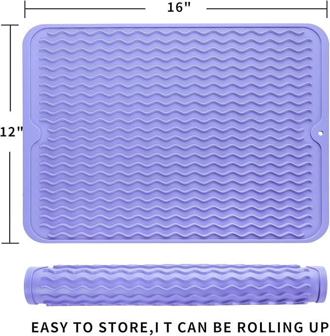 Silicone Dish Drying Mat for Multiple Usage, Easy clean, Eco-friendly, - Image 2