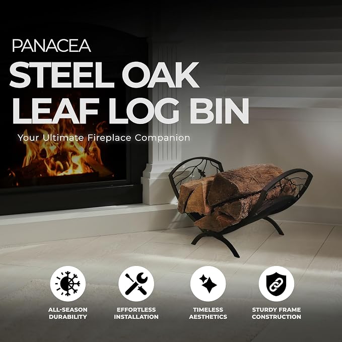 Panacea Colonial Compact Foldable Open Top Powder-Coated Steel Oak Leaf Design - Image 7