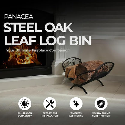 Panacea Colonial Compact Foldable Open Top Powder-Coated Steel Oak Leaf Design - Image 7
