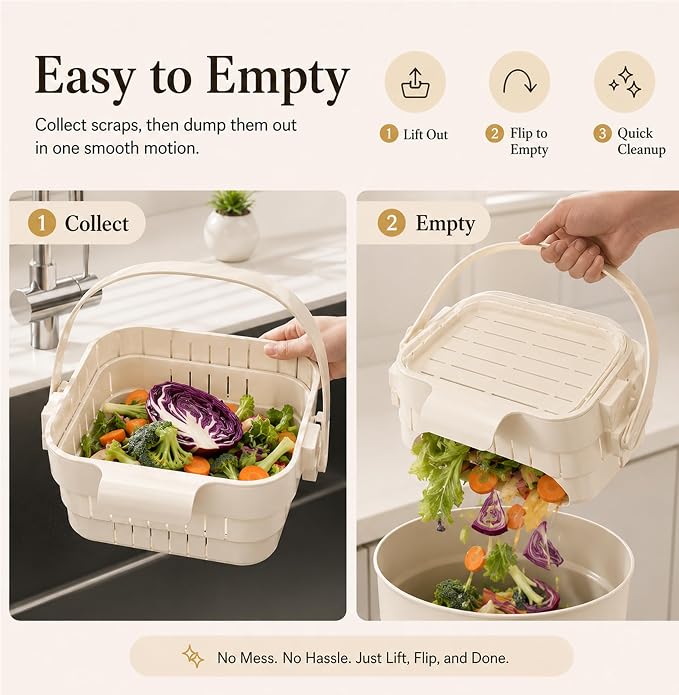 Foldable Hanging Kitchen Sink Drain Basket-Hanging Colander, Space Saving Food - Image 7