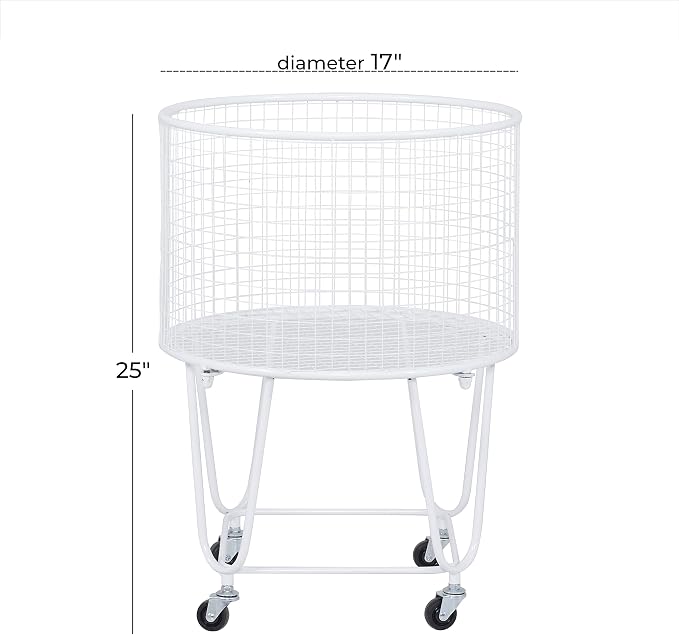 Deco 79 Metal Round Storage Cart - Image 6