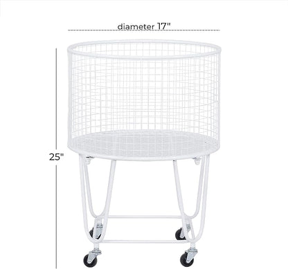 Deco 79 Metal Round Storage Cart - Image 6