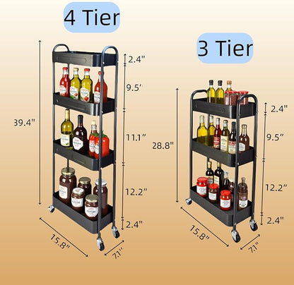 3 Tier Slim Metal Rolling Storage Cart - Image 6