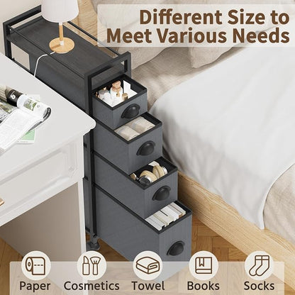 LASZOLA Narrow Cabinet Slim Storage Cart - Image 9
