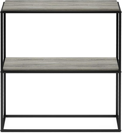 Furinno Moretti Modern Wide Stackable Metal Shelf, French Oak Grey - Image 5