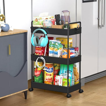 SOLEJAZZ 3 Tier Rolling Storage Cart by SOLEJAZZ