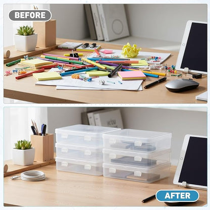 Jetec 6 Pieces Mini Plastic Clear Beads Storage Containers Box - Image 5