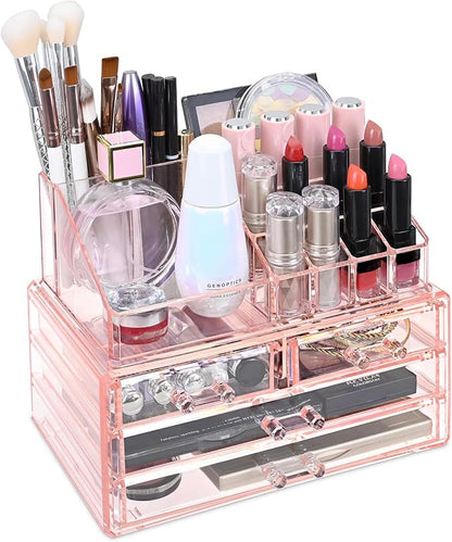 Ikee Design Pink Jewelry & Cosmetic Storage Display Boxes Two Pieces Set by IkeeDesign