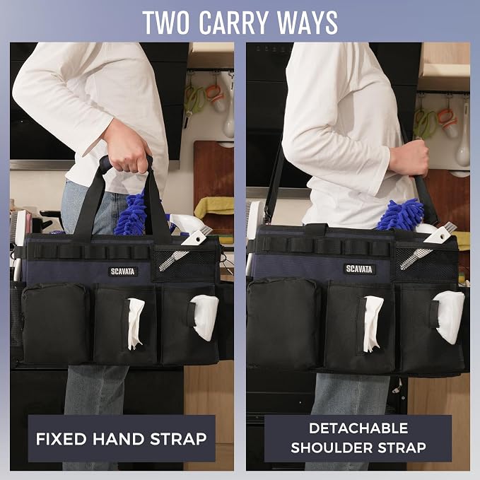 SCAVATA Wearable Cleaning Caddy Bag, Cleaning Caddy Supplies Organizer - Image 6