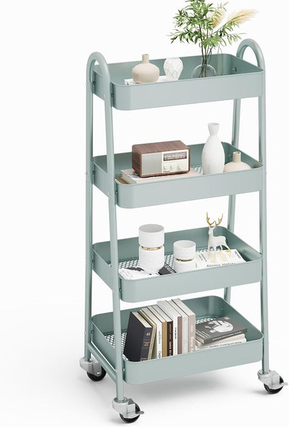 NEWBULIG 4-Tier Metal Rolling Cart by NEWBULIG