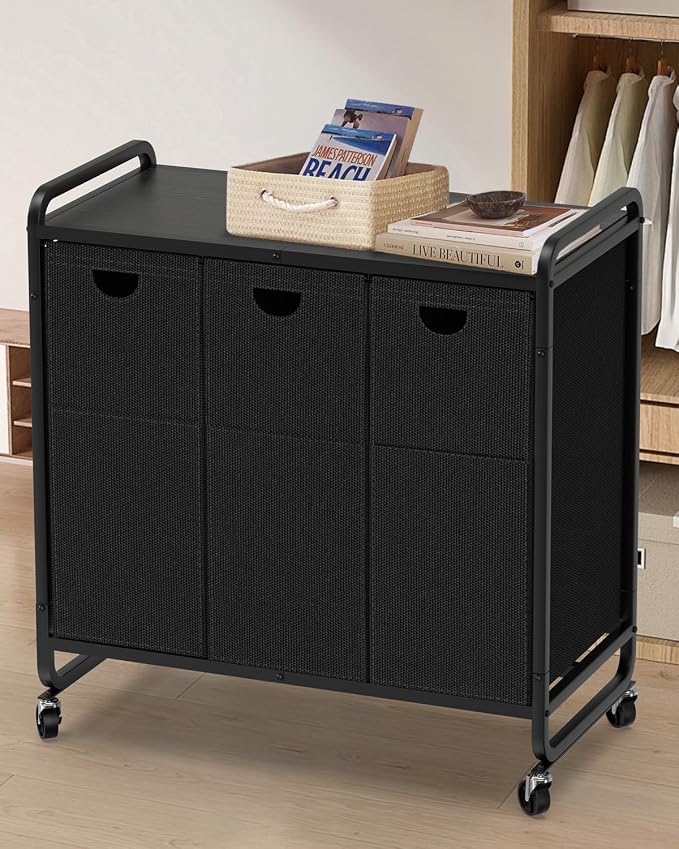 Laundry Sorter 3 Section, Laundry Basket - Image 9