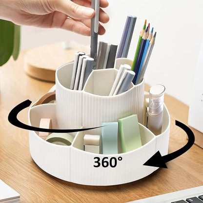Rotating Desk Organizer, 360° Rotating Pencil Pen Holder by GGIANTGO