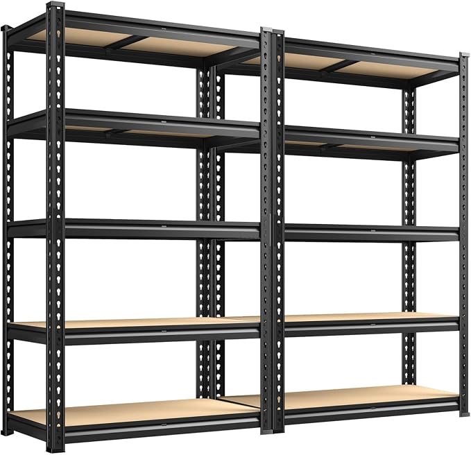 REIBII 2020LBS Garage Shelving Heavy Duty 5 Tier Storage Shelves Adjustable by REIBII
