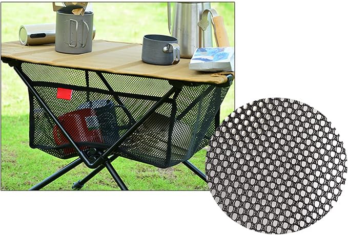 Outdoor Foldable Table Net Bag, Fine Knitted Thick Net Storage Bag, Under Desk - Image 5
