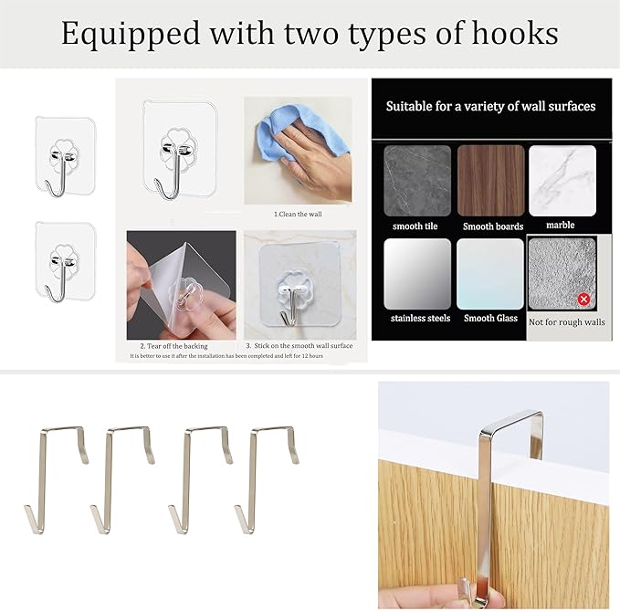 Hanging Storage Organizer, Over The Door Hanging Bags/Wall Baskets Storage - Image 4