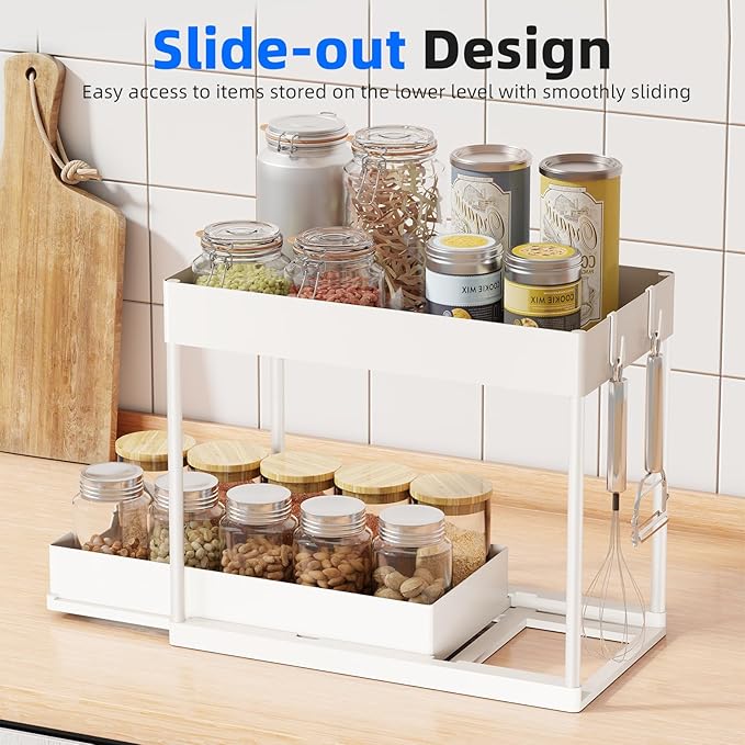 Simple Trending Under Sink Organizer 2 Pack, Sink Pull-Out Sliding Storage - Image 4