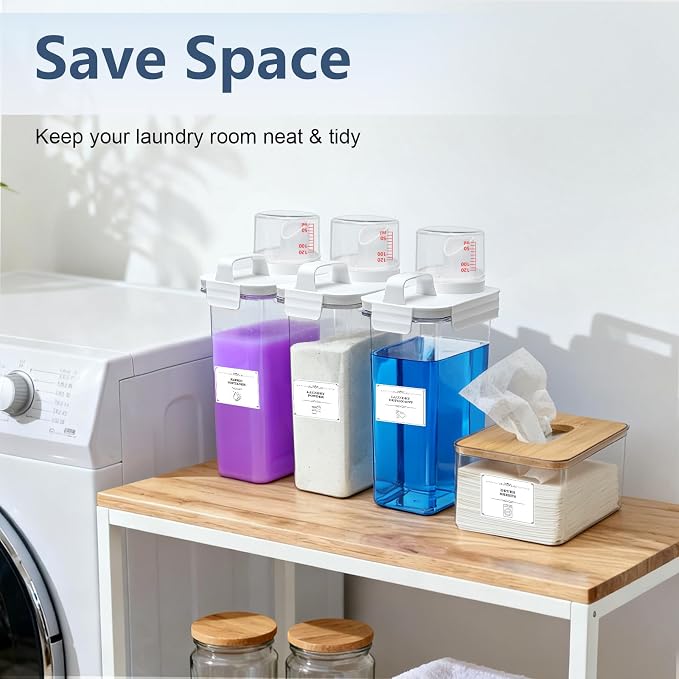 2+1 Pack Laundry Detergent Dispenser and Dryer Sheet Holder Set, 78 oz Laundry - Image 7